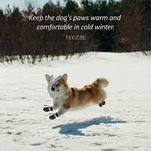 KUTKUT Waterproof Dog Boots Paw Protector Hot Pavement Pack of 4, Anti-Slip Dog Shoes, Reflective Straps for Welshcorgi, Beagle, French Bulldog (Yellow, Size:7, Feet Long: 6.5 cm, Feet Wide: 5.5 cm) - Image 5