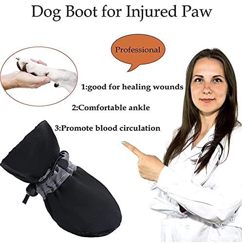 KUTKUT Waterproof Dog Boots Paw Protector Hot Pavement Pack of 4, Anti-Slip Dog Shoes, Reflective Straps for Welshcorgi, Beagle, French Bulldog (Yellow, Size:7, Feet Long: 6.5 cm, Feet Wide: 5.5 cm) - Image 4