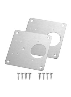 Generic 2 Packs Cabinet Hinge Repair Plate Kit, Hinge Repair for Cabinet Door, Hinge Repair Brackets, Fix The Hinged Stainless Steel Door Panels  - Image 1