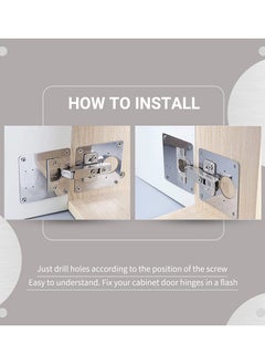 Generic 2 Packs Cabinet Hinge Repair Plate Kit, Hinge Repair for Cabinet Door, Hinge Repair Brackets, Fix The Hinged Stainless Steel Door Panels  - Image 5