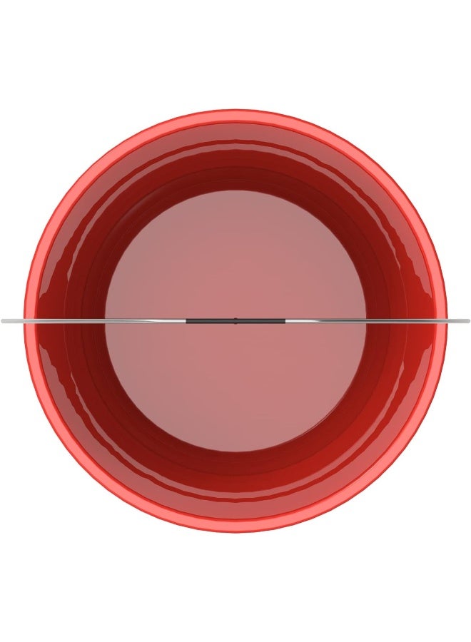 Cosmoplast دلو بلاستيكي دائري مزود بمقبض فولاذي أحمر ١٨ لتر - Image 4