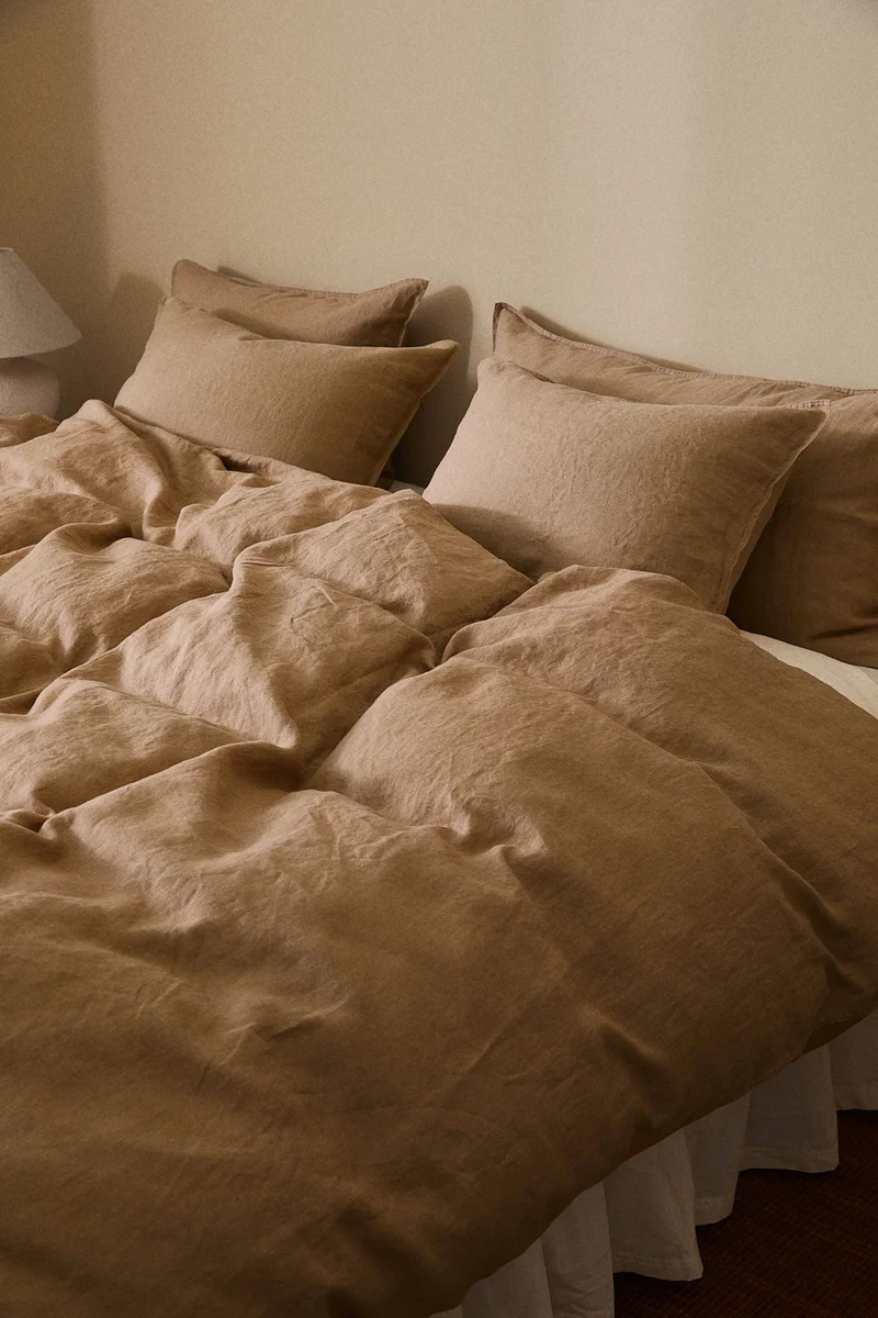 H&M Washed linen duvet cover set