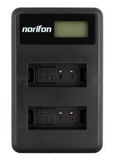 Norifon LP-E12 Dual Channel LCD USB Charger for Canon EOS 100D EOS M EOS M2 EOS Rebel SL1 Camera and More  - Image 1