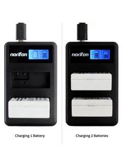 Norifon LP-E12 Dual Channel LCD USB Charger for Canon EOS 100D EOS M EOS M2 EOS Rebel SL1 Camera and More  - Image 3
