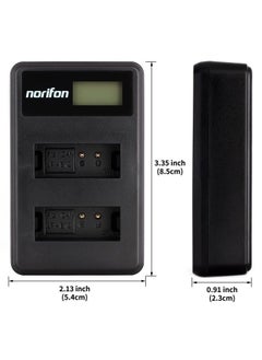 Norifon LP-E12 Dual Channel LCD USB Charger for Canon EOS 100D EOS M EOS M2 EOS Rebel SL1 Camera and More  - Image 4