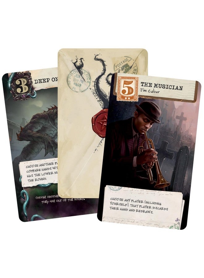 Z-Man Games Z-Man Games Arkham Horror: Lovecraft Letter Card Game - Strategy Game Based on Award-Winning Love Letter, Suspenseful Deduction Game for Kids & Adults, Ages 14+, 2-6 Players, 20 Min Playtime, Made  - Image 4
