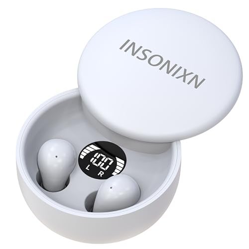 INSONIXN SK26 Sleep Earbuds for Sleeping, Wireless Bluetooth Earphone, Smallest Tiny Earbuds Hidden Headphones, White - Image 1