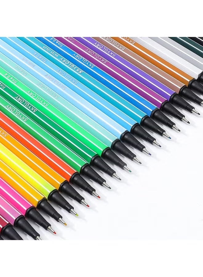 Sky Glory Skyglory Betterfine Fineliner Pens Set - 0.4mm Fine Tip, 24 Assorted Vibrant Colors - Image 2