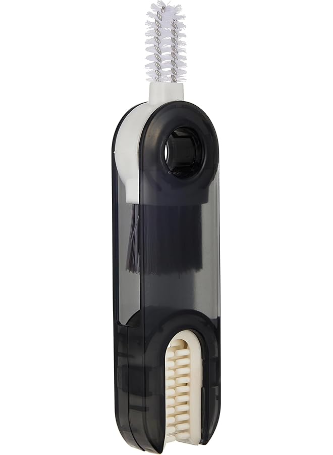 ECVV 3 Inch 1 Multifunctional Cleaning Brush U Shaped Silicone Bottle Cleaner Brush Cup Lid Crevice Cleaning Brush Home Kitchen Cleaning Tools Gray - Image 1