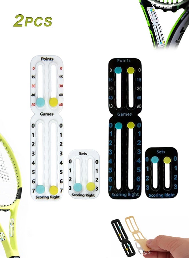 كراون مضرب تنس محمول ولوحة تسجيل نقاط بادل، لوحة تسجيل صغيرة سهلة التركيب لتسجيل النقاط والألعاب والمجموعات، متوافقة مع ITF، لوحة تسجيل نقاط صغيرة خفيفة الوزن، 1.9 جرام - Image 1