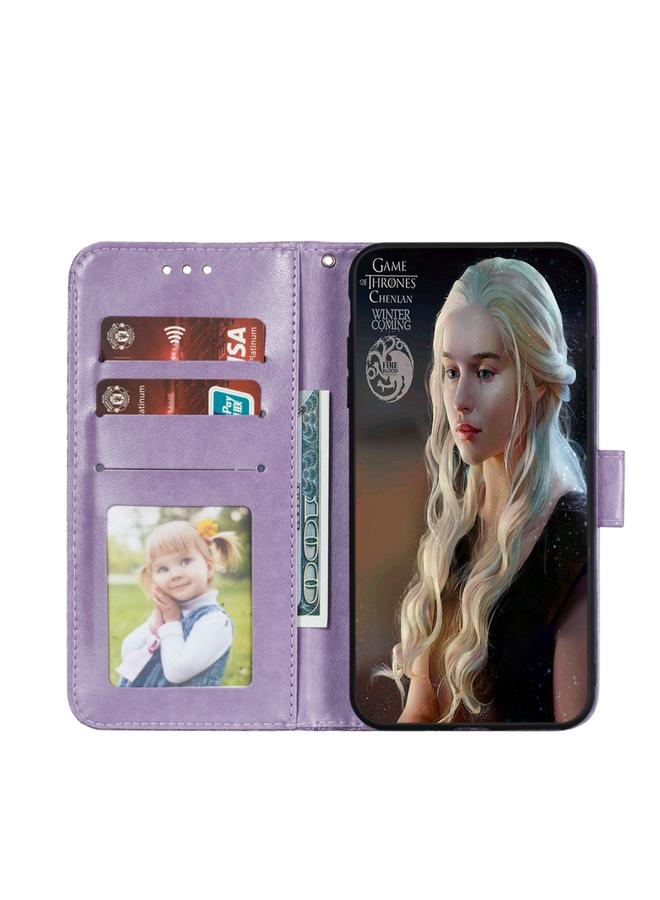 Zaboon Case For Huawei P40Lite&Nova 6SE&Nova 7i Lace Flower Embossing Pattern Horizontal Flip Leather Case with Holder & Card Slots & Wallet & Photo Frame & Lanyard - Image 4