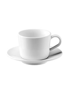 Cup with saucer, white, 13 cl