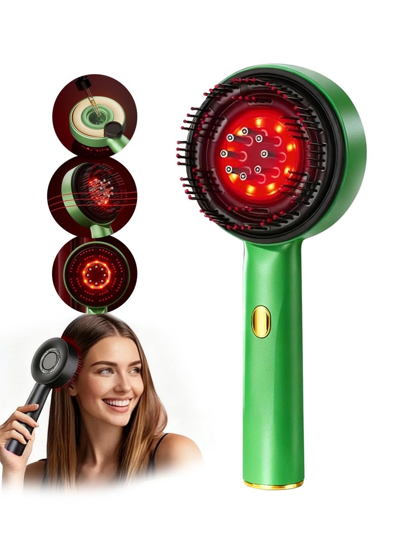 ACHAS Electric Massage Comb, Vibration Red Light Therapy 660nm, Hair Growth Massage Infrared Scalp Brush, Anti Hair Loss Essential Oils Applicator - Image 1
