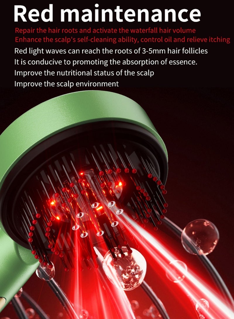 ACHAS Electric Massage Comb, Vibration Red Light Therapy 660nm, Hair Growth Massage Infrared Scalp Brush, Anti Hair Loss Essential Oils Applicator - Image 3