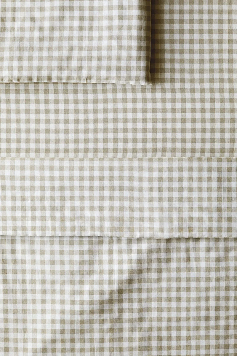 اتش اند ام Gingham-checked cot fitted sheet