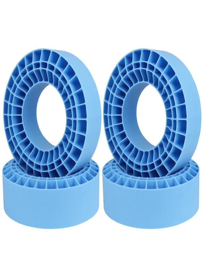 AllinRC 2.2" Silicone Rubber Tire Inserts, 4-Pack, Fits 132-134 mm (5.25" OD) Tires, Soft, 125×45 mm, Waterproof, Strong Sidewall Support, Better Traction for RC Crawlers (Blue) - Image 1