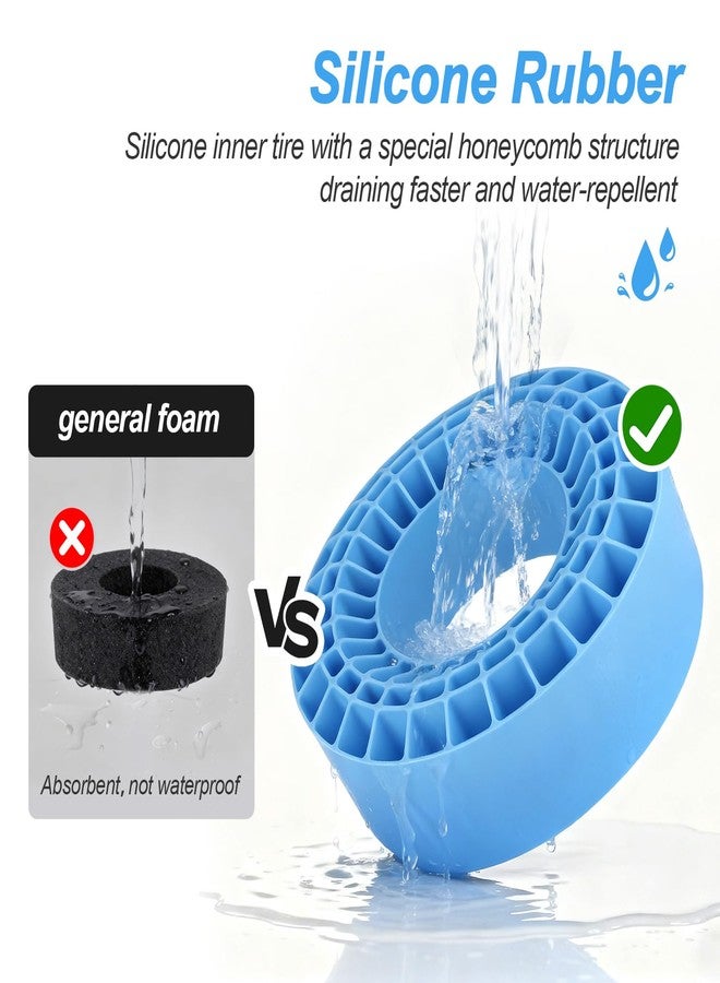 AllinRC 2.2" Silicone Rubber Tire Inserts, 4-Pack, Fits 132-134 mm (5.25" OD) Tires, Soft, 125×45 mm, Waterproof, Strong Sidewall Support, Better Traction for RC Crawlers (Blue) - Image 5
