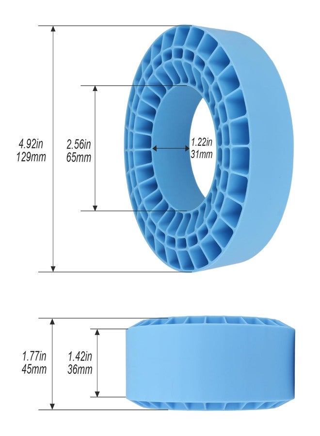AllinRC 2.2" Silicone Rubber Tire Inserts, 4-Pack, Fits 132-134 mm (5.25" OD) Tires, Soft, 125×45 mm, Waterproof, Strong Sidewall Support, Better Traction for RC Crawlers (Blue) - Image 2