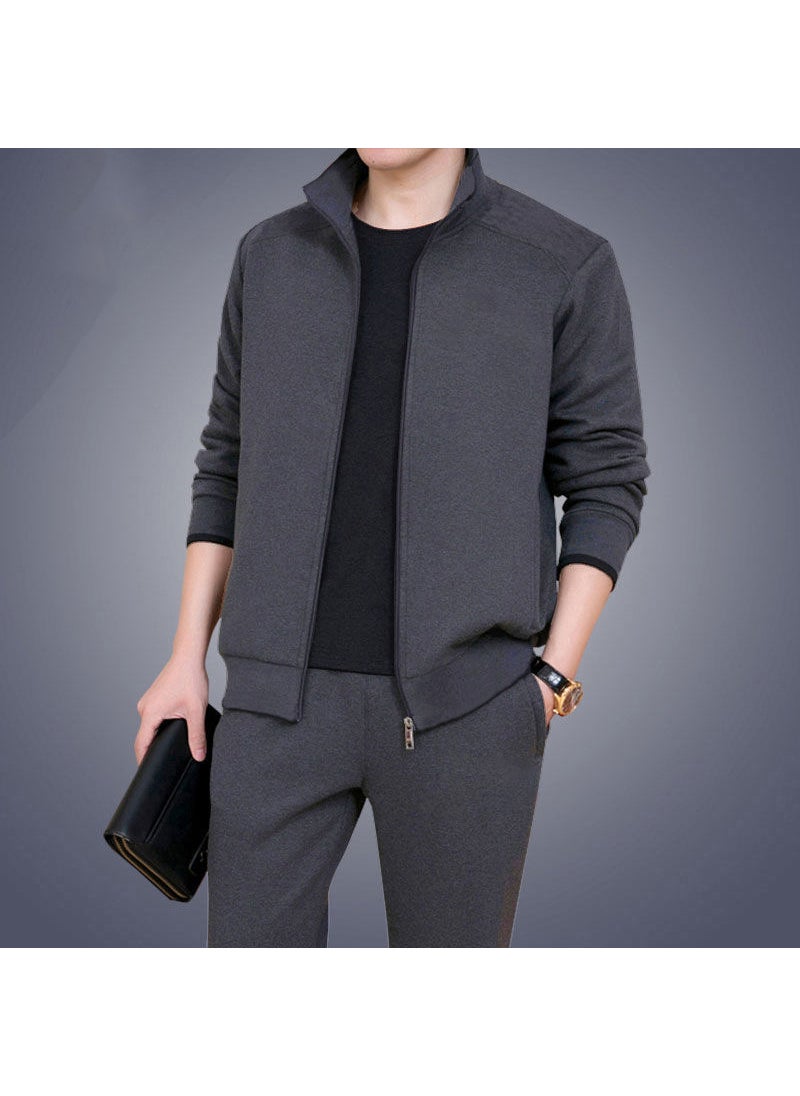 Generic Trendy Senior Mens Tracksuit Set Dark blue  - Image 5