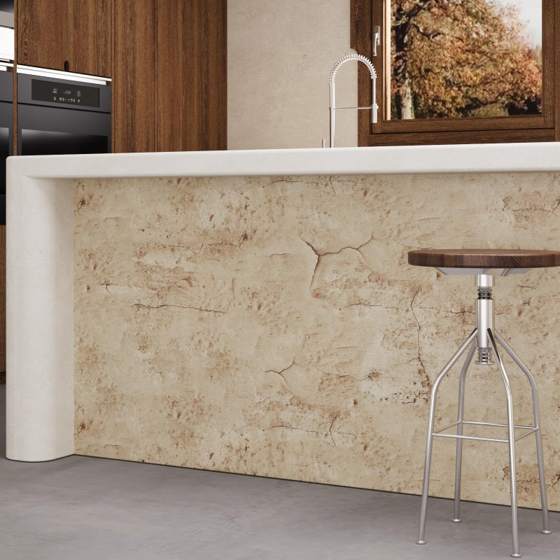 VaryPaper 15.7" x 78.7" Industrial Tan Concrete Peel and Stick Wallpaper Textured Concrete Contact Paper for Walls Countertops Removable Self Adhesive Cement Vinyl Wall Paper for Bedroom Living Room - Image 4