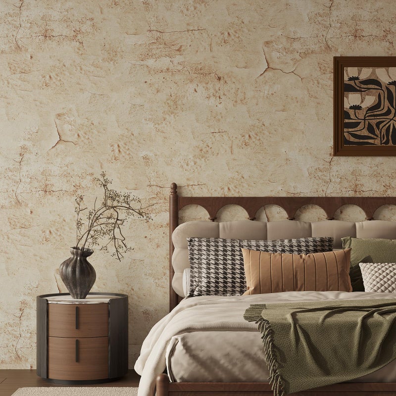 VaryPaper 15.7" x 78.7" Industrial Tan Concrete Peel and Stick Wallpaper Textured Concrete Contact Paper for Walls Countertops Removable Self Adhesive Cement Vinyl Wall Paper for Bedroom Living Room - Image 5