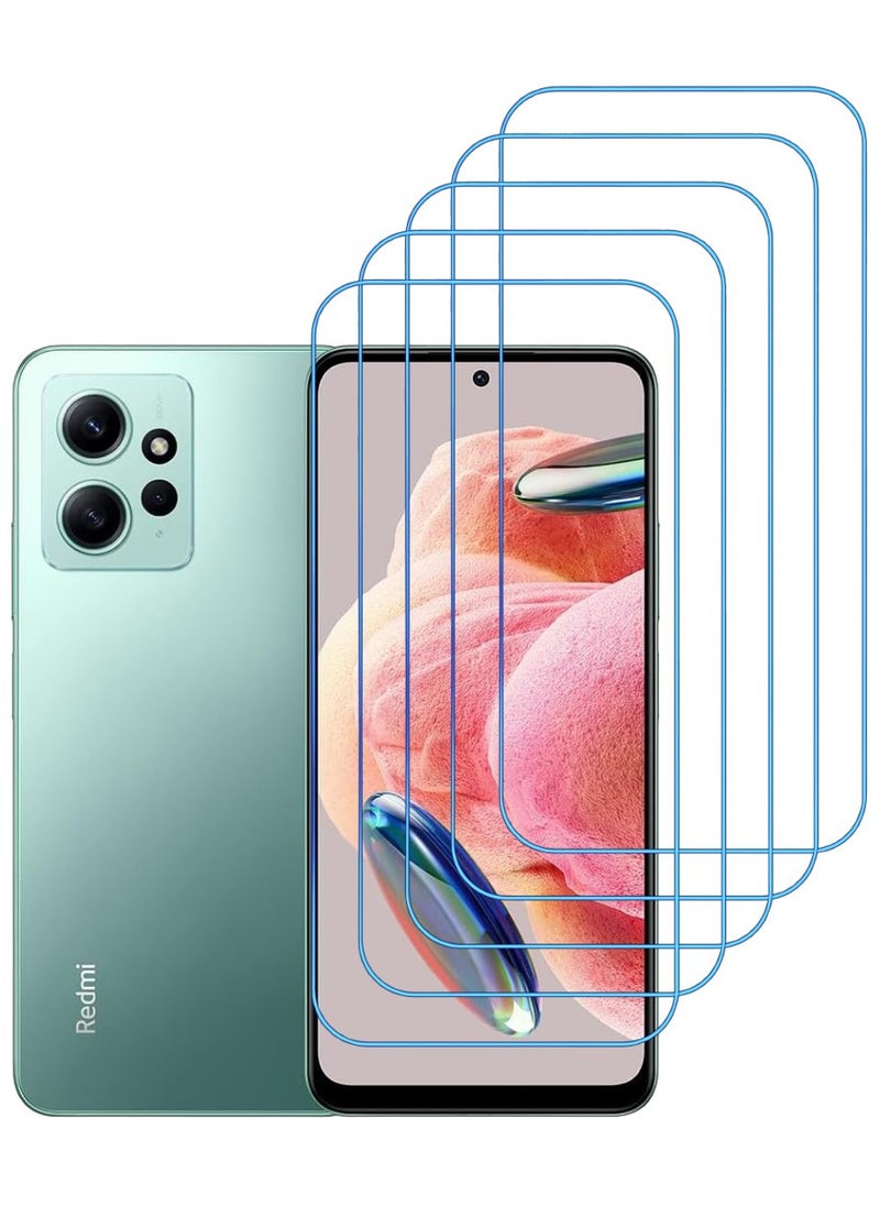 ACLIX 5 Pieces Antistatic ESD Dustproof Premium Quality High Definition Clear Tempered Glass Screen Protector Designed For Xiaomi Redmi Note 12 - Image 1