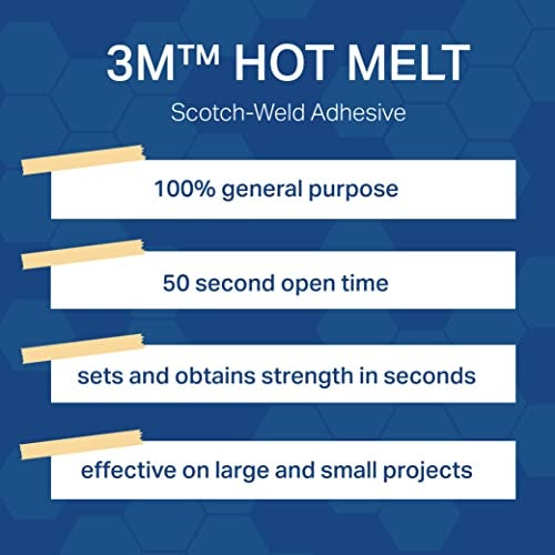 3M TapeCase, 3792Q-5/8-8, 3M Melt Adhesive, Scotch-Weld Glue Gun Stick, Clear, 5/8 in x 8 in, 15 Packs, 1 Count - Image 3