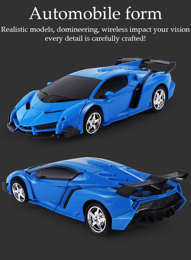 DUNISO 2-in-1 remote control car and conversion robot model kit wireless remote control toy car simulation driving car children's and adult toy car gifts - Image 4