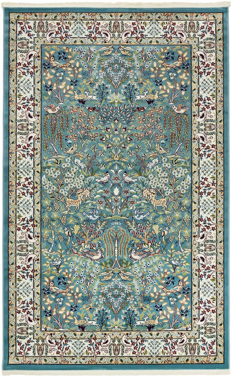Unique Loom Unique Loom Narenj Collection Area Rug  Bristol 5 3 x 8 Rectangle Blue Beige 