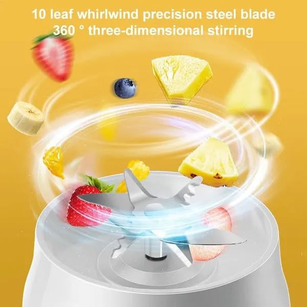 Qlect Portable Blender For Smoothie And Juices : Powerful 45 Watts Juicer Blender that Can Crush Ice too | Juicer Machine With 2200 Mah Rechargeable Battery-Smoothie Blender With Built In 500 ML Jar - Image 5