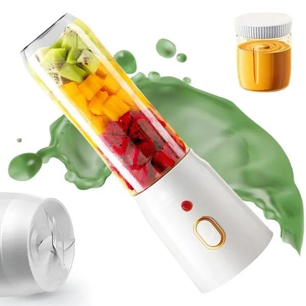 Qlect Portable Blender For Smoothie And Juices : Powerful 45 Watts Juicer Blender that Can Crush Ice too | Juicer Machine With 2200 Mah Rechargeable Battery-Smoothie Blender With Built In 500 ML Jar - Image 2