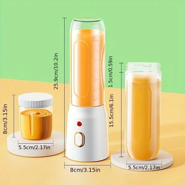 Qlect Portable Blender For Smoothie And Juices : Powerful 45 Watts Juicer Blender that Can Crush Ice too | Juicer Machine With 2200 Mah Rechargeable Battery-Smoothie Blender With Built In 500 ML Jar - Image 4