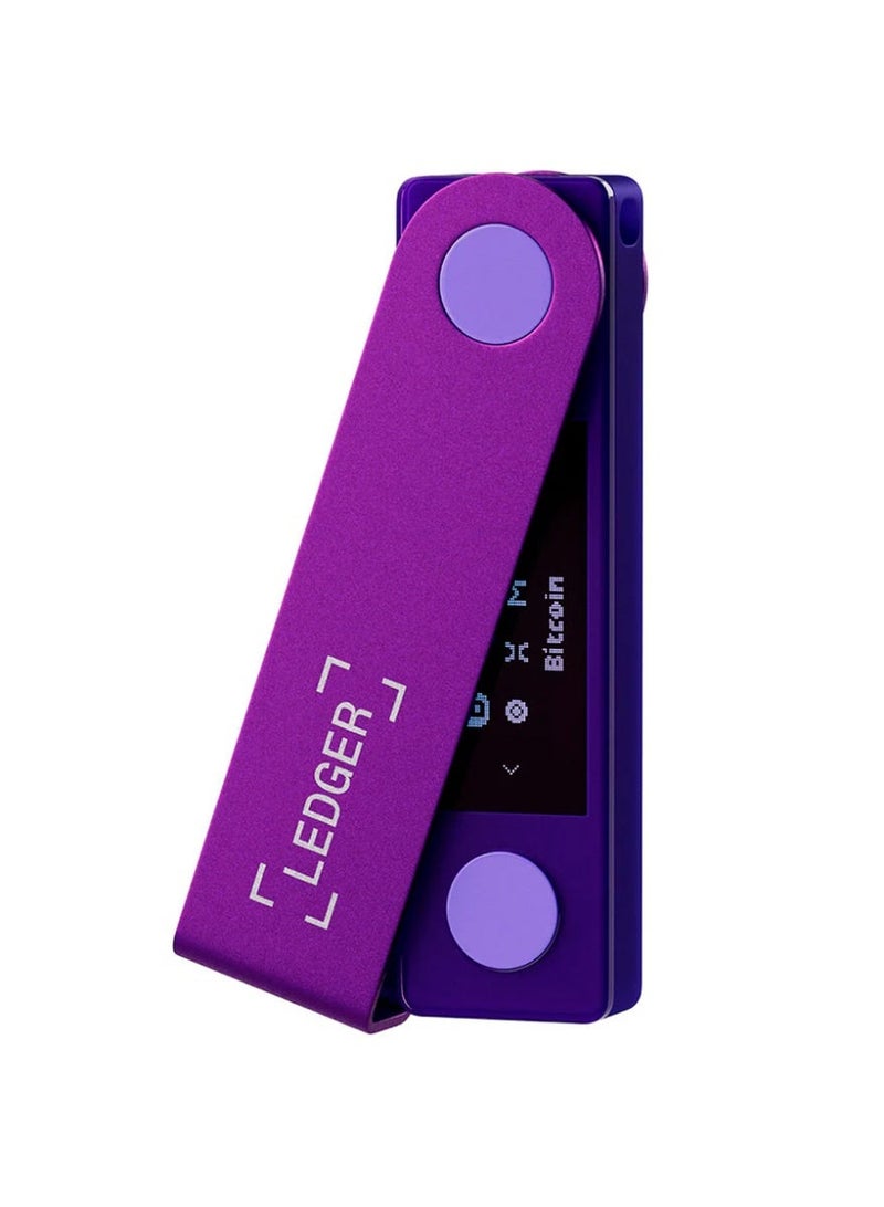 Ledger Nano X Crypto Cold Wallet, Genuine French Hardware Wallet with OLED Screen & Secure Element Chip, 1-Year Free Rep-Purple - Image 2