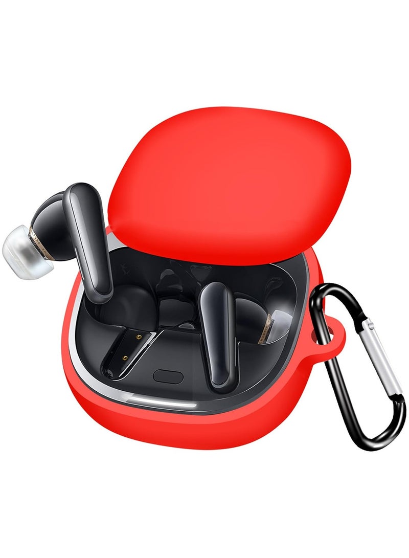 Earphone Protective Case Suitable For Anker soundcore Liberty 4  Cover Shockproof Shell Washable Silicone Housing Anti Dust Sleeve Frame (Red) 