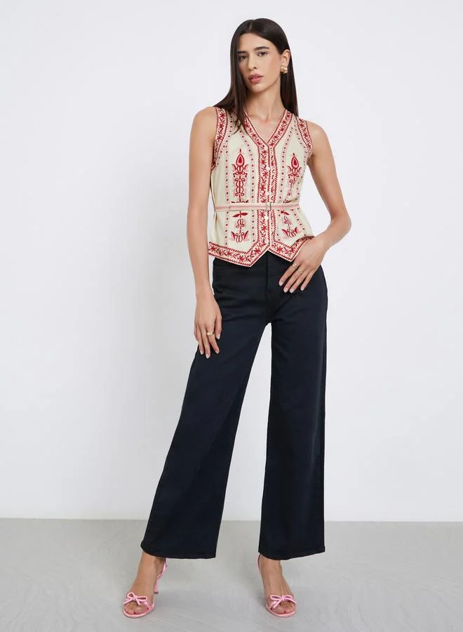 Take Two Take Two Women Embroidered Sleeveless Top