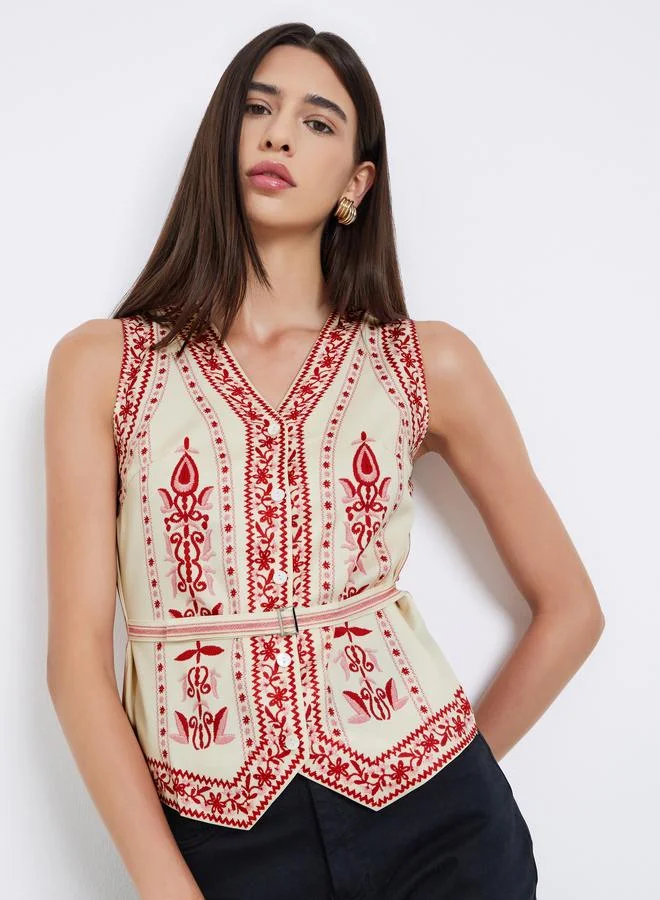 Take Two Take Two Women Embroidered Sleeveless Top