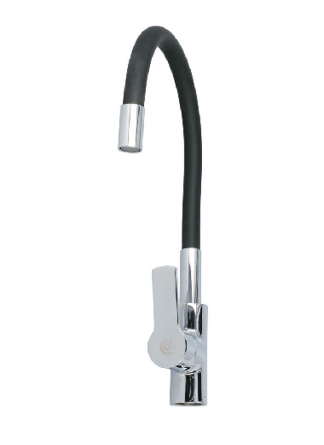 DIME Deck Mount Kitchen Mixer Faucet Black and Silver DIM-K408  - Image 2
