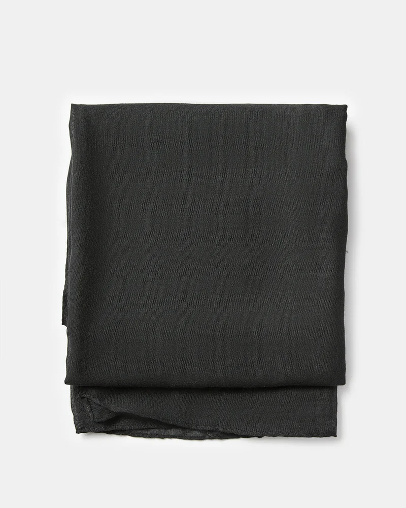 REDTAG Women Black Plain Scarf