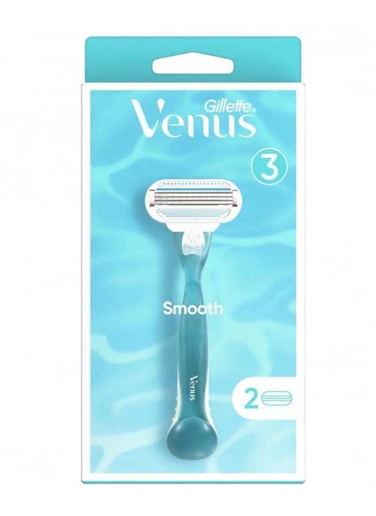 Venus Venus Women Razor Handle With Two Blade Refills 