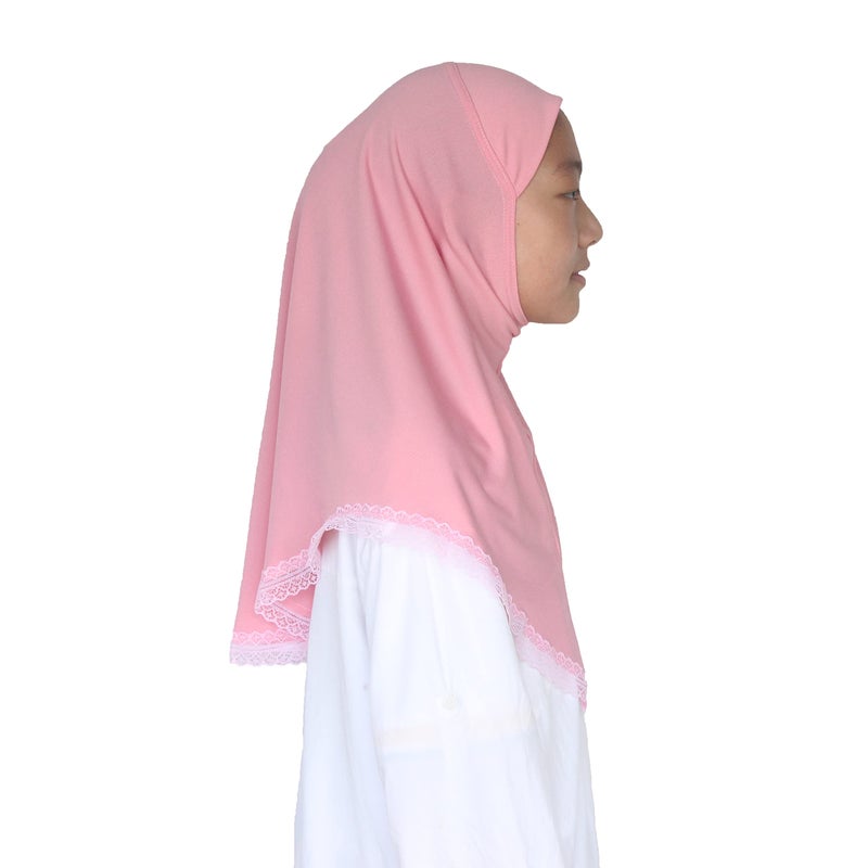 Modest Beauty حجاب مسلم جميل محتشم للفتيات والأطفال مع دانتيل للأعمار من 6 إلى 12 سنة - Image 2