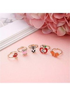 DURKU 36pcs Children Kids Little Girl gift, Jewelry Adjustable Rings in Box, Girl Pretend Play and Dress up Rings,Random Shape and Color, little girls Gift, Valentine's Day Gift  - Image 5