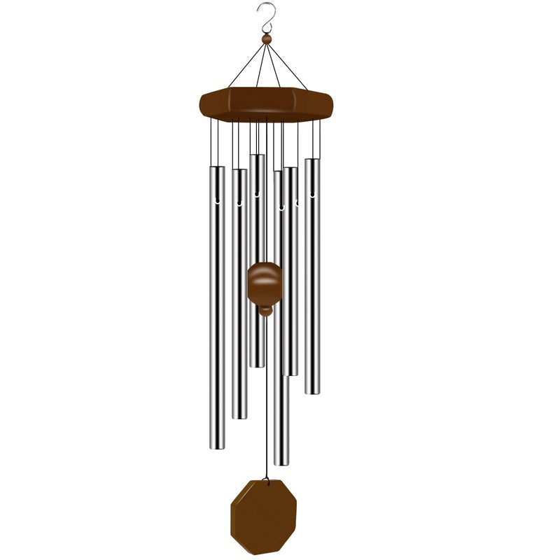 Wind Chimes for Outside Wind Chimes Outdoor Deep Tone with 6 Tuned Tubes Memorial Wind Chime for Garden Patio and Home