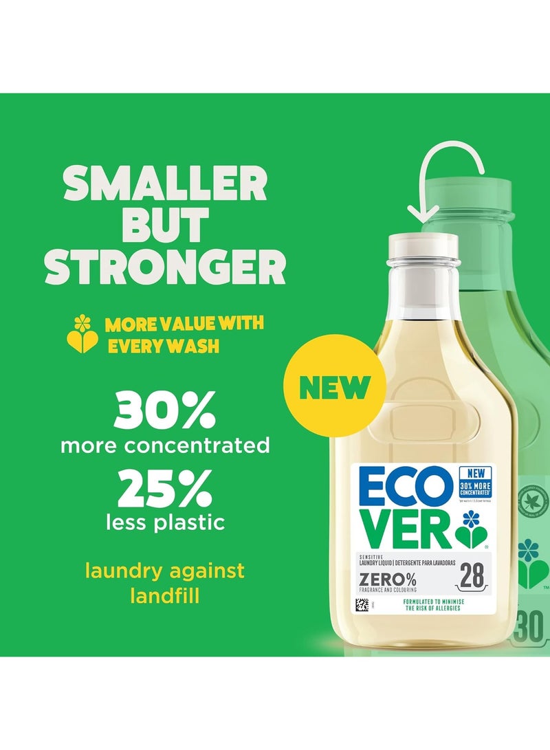 ecover Zero Fragrance And Colouring Laundry Liquid For Sensitive Skin 1L - Image 3
