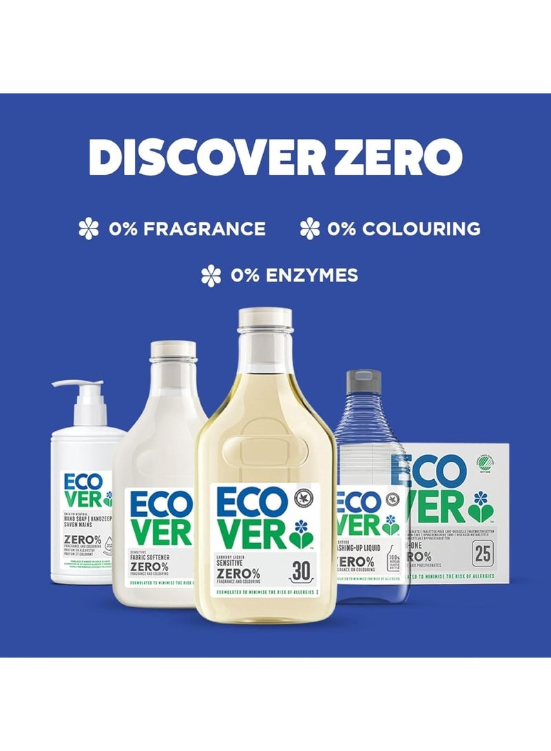 ecover Zero Fragrance And Colouring Laundry Liquid For Sensitive Skin 1L - Image 5