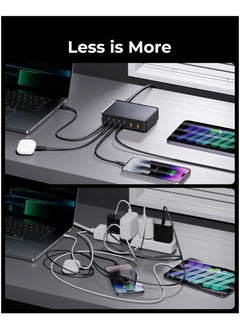 VOLTME 240W 6-Port USB-C Charger GaN PD140W Fast Charging Station Hub with 1.5 Meter AC Cable, USB-C & USB-A Wall Plug Power Adapter for MacBook Pro/Air, Dell, Steam Deck, iPhone 16/15/14/13, Samsung Galaxy S24/S23, Pixel, Android Devices, Type-C Laptops, Tablets, and More – Multiport Fast Charging (Black)  - Image 5