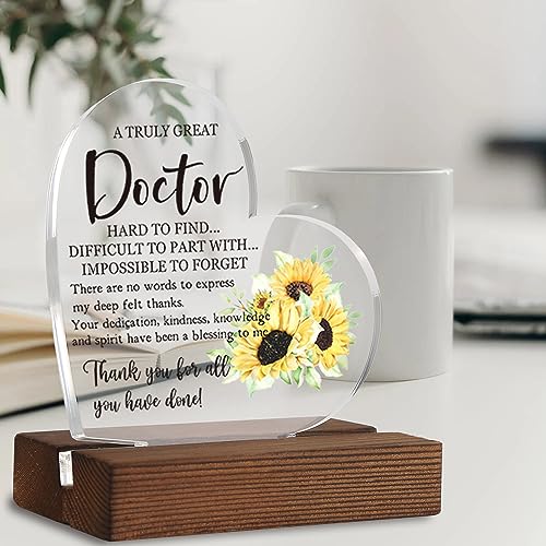 TRCENDE Doctor Graduation gifts New Doctor gifts for Men Women Happy Retirement Gifts for Doctor Medical Graduation Gifts for Men Women Dentist Doctor Physician Clear Desk Decorative Sign XUV11 - Image 5