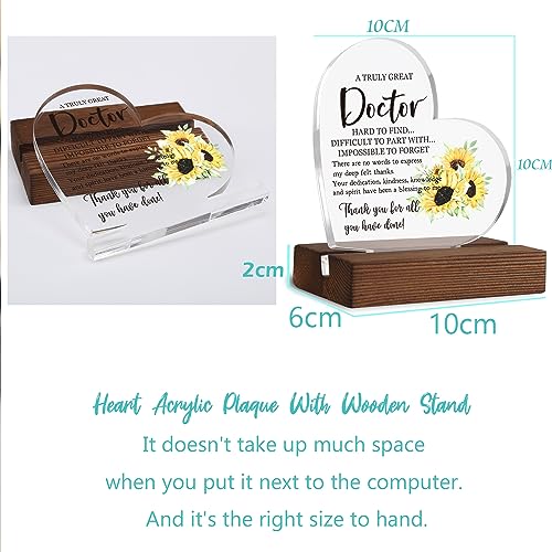 TRCENDE Doctor Graduation gifts New Doctor gifts for Men Women Happy Retirement Gifts for Doctor Medical Graduation Gifts for Men Women Dentist Doctor Physician Clear Desk Decorative Sign XUV11 - Image 4