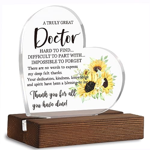 TRCENDE Doctor Graduation gifts New Doctor gifts for Men Women Happy Retirement Gifts for Doctor Medical Graduation Gifts for Men Women Dentist Doctor Physician Clear Desk Decorative Sign XUV11 - Image 1