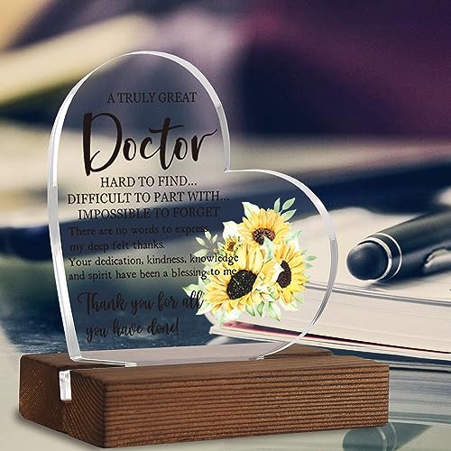 TRCENDE Doctor Graduation gifts New Doctor gifts for Men Women Happy Retirement Gifts for Doctor Medical Graduation Gifts for Men Women Dentist Doctor Physician Clear Desk Decorative Sign XUV11 - Image 3