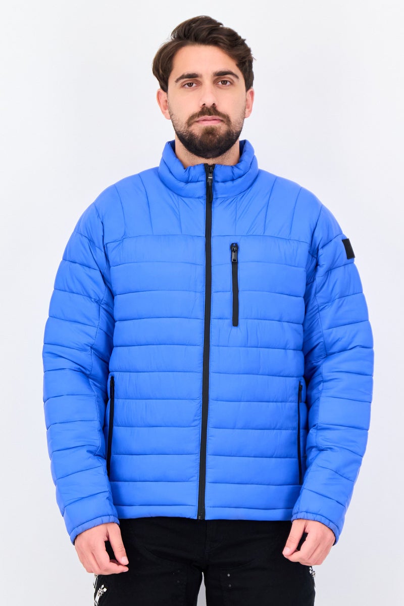 DKNY Men Quilted Puffer Jacket, Blue - Image 1